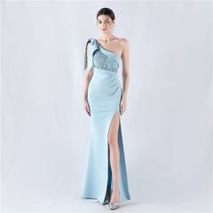 One-Shoulder Asymmetric Maxi Dress