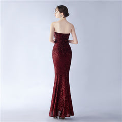 Sequined Sweetheart Maxi Dress