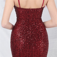 Ostrich Feather Sequined Maxi Dress