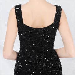 Sequined Beaded Ruched Bodycon Dress