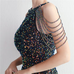 Sequined Split Maxi Dress