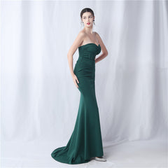 Strapless Boned Split Maxi Dress