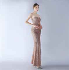 Sequined Sweetheart Maxi Dress