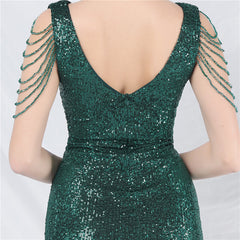 Short V-Neck Bodycon Split Dress