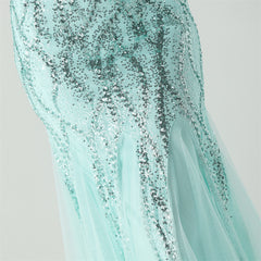 Backless Sequined Fishtail Maxi Dress