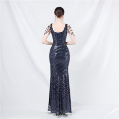 Sequin Split Maxi Dress