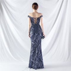 Off-Shoulder Corset Maxi Dress