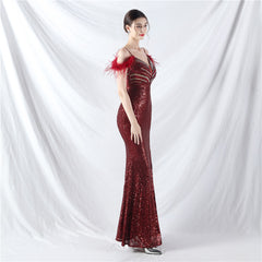 V-Neck Split Maxi Dress