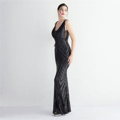 Sequin Fishtail Maxi Dress