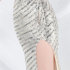 Sequin Split Maxi Dress