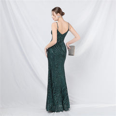 Sequined Split Maxi Dress