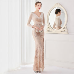 Sequin Fishtail Maxi Dress