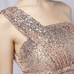 Sequined Asymmetric Sheath Dress