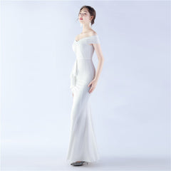 Off-Shoulder Maxi Split Dress