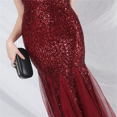 Ostrich Feather Sequined Maxi Dress