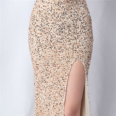 Sequined Fringe Maxi Dress