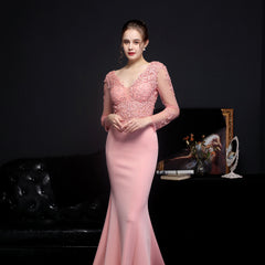 Elegant Lace Diamond Fishtail Dress