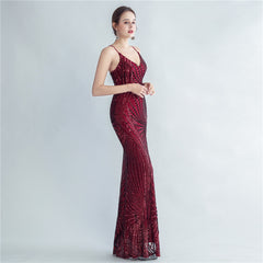 Sequined Split Maxi Dress