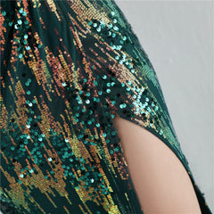 Sequined Split Maxi Dress