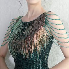 Sequined Fishtail Maxi Dress