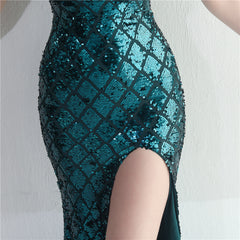 Sequin Split Maxi Dress