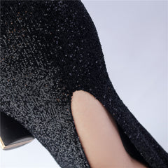 Ostrich Feather Sequin Maxi Dress