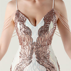 Floral Embroidered Beaded Maxi Dress