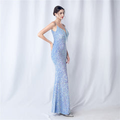 Sequined Fringe Maxi Dress