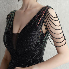 Sequined Fishtail Maxi Dress