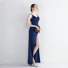 V-Neck Split Fishtail Maxi Dress