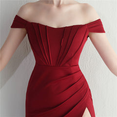 Off-Shoulder Split Maxi Dress