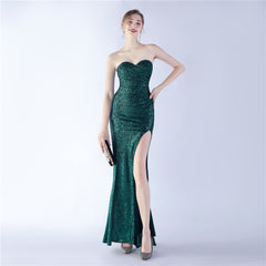 Sequined Sweetheart Maxi Dress