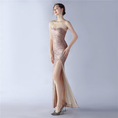 Sequined Sweetheart Maxi Dress