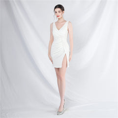 Sequined V-Neck Bodycon Dress