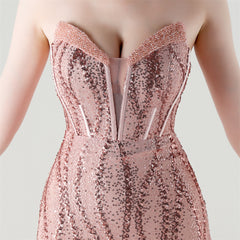 Sequined Heart-Collar Maxi Dress