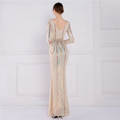 Sequin Fishtail Maxi Dress