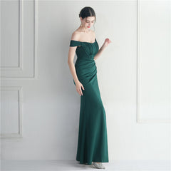 Off-Shoulder Split Maxi Dress