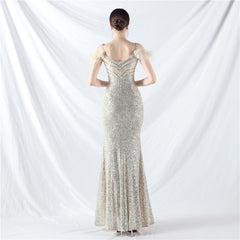 V-Neck Split Maxi Dress