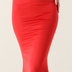 Beaded Deep-V Bodycon Maxi Dress