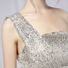 Sequined Asymmetric Sheath Dress