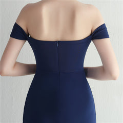 Off-Shoulder Split Maxi Dress