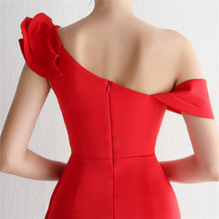 One-Shoulder Ruffle Maxi Dress