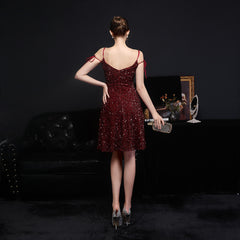 Sequined V-Neck A-Line Dress