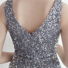 Sequined Fishtail Maxi Dress