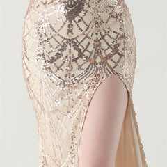 Beaded Corset Sequined Maxi Dress