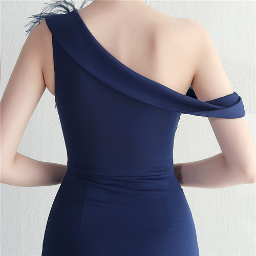 Asymmetric One-Shoulder Maxi Dress