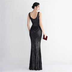 Sequin Fishtail Maxi Dress