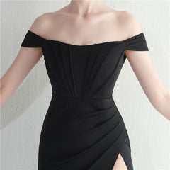 Off-Shoulder Split Maxi Dress