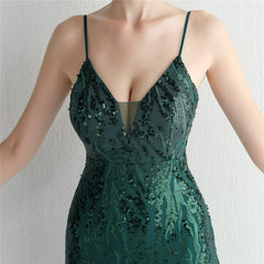 Sequined Fishtail Maxi Dress