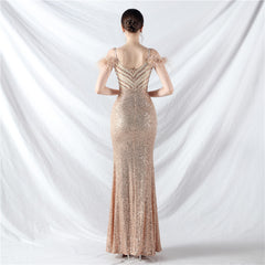 V-Neck Split Maxi Dress